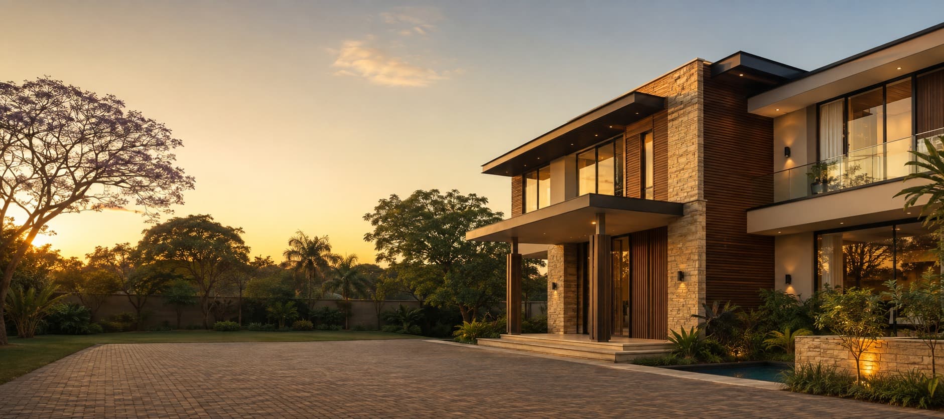 Luxury villa with a landscaped garden in Lusaka